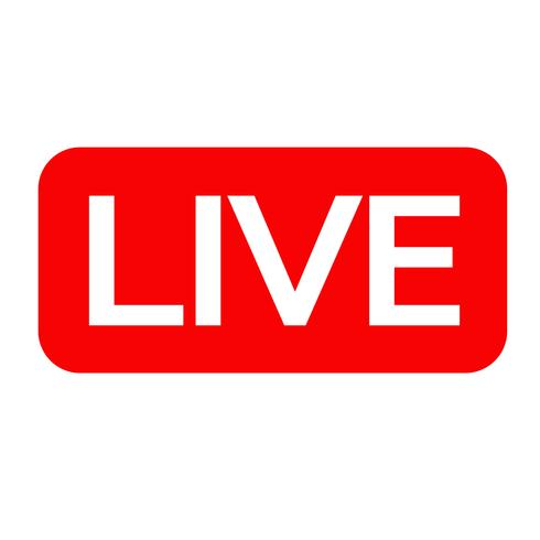 Live Streaming online sign vector design