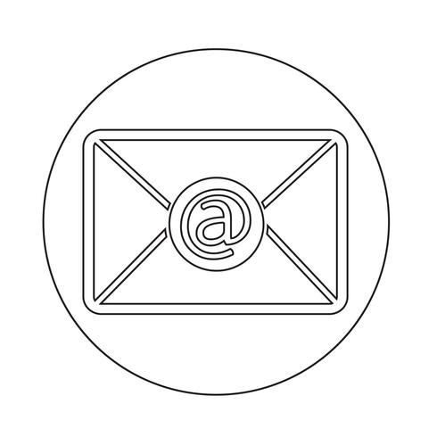 email symbol icon vector