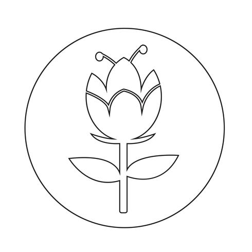 Icono de flor vector