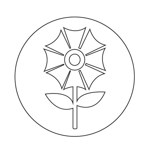 Flower icon vector