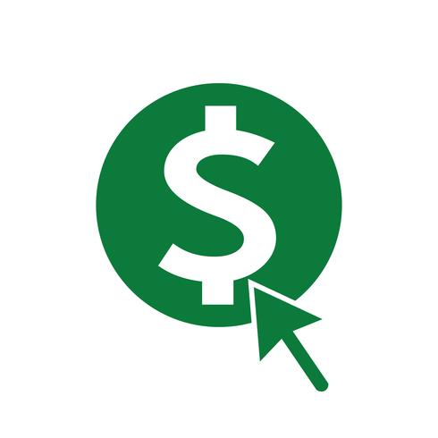 Icono de signo de dólar de dinero vector