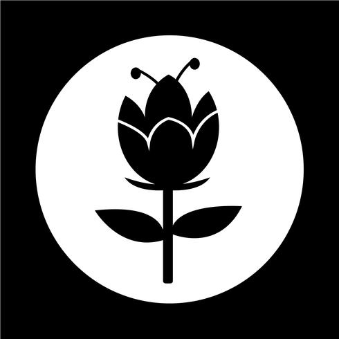 Icono de flor vector