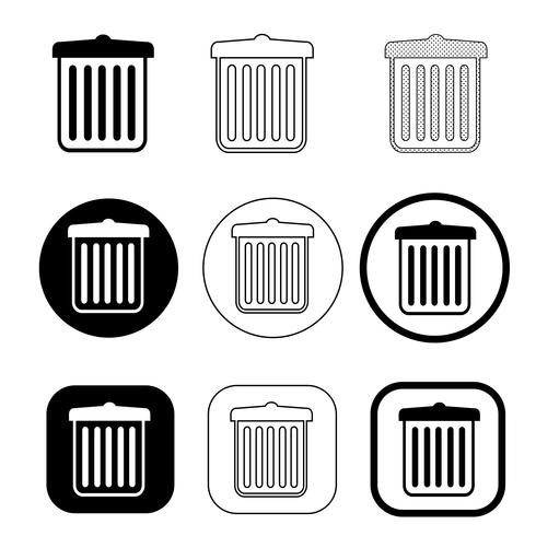 trash can recycle bin icon vector