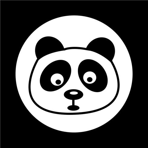 icono de panda vector