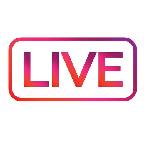 Live Streaming online sign vector design