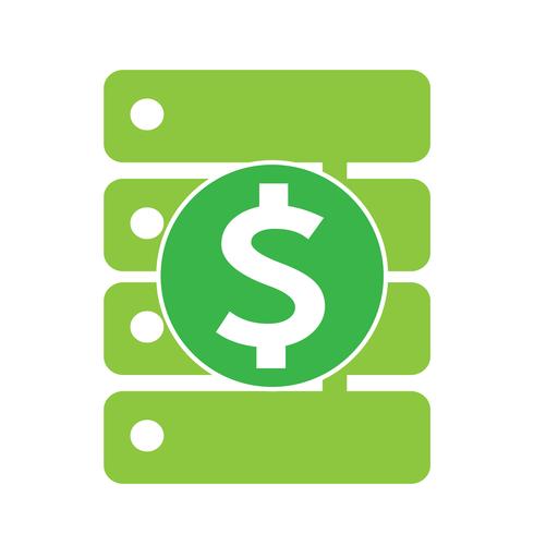 Icono de signo de dólar de dinero vector