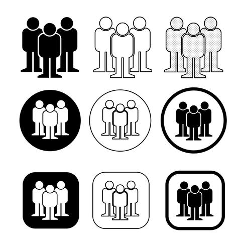 Set sign of People icon vector