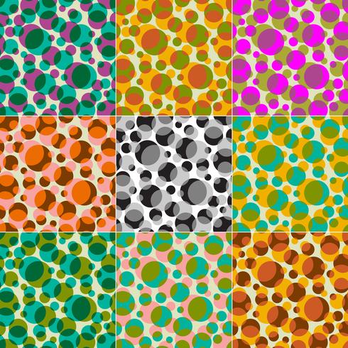 transparent overlapping circles vector patterns