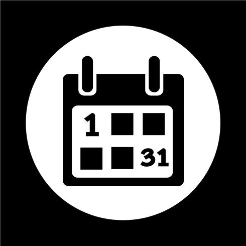 Icono de calendario vector