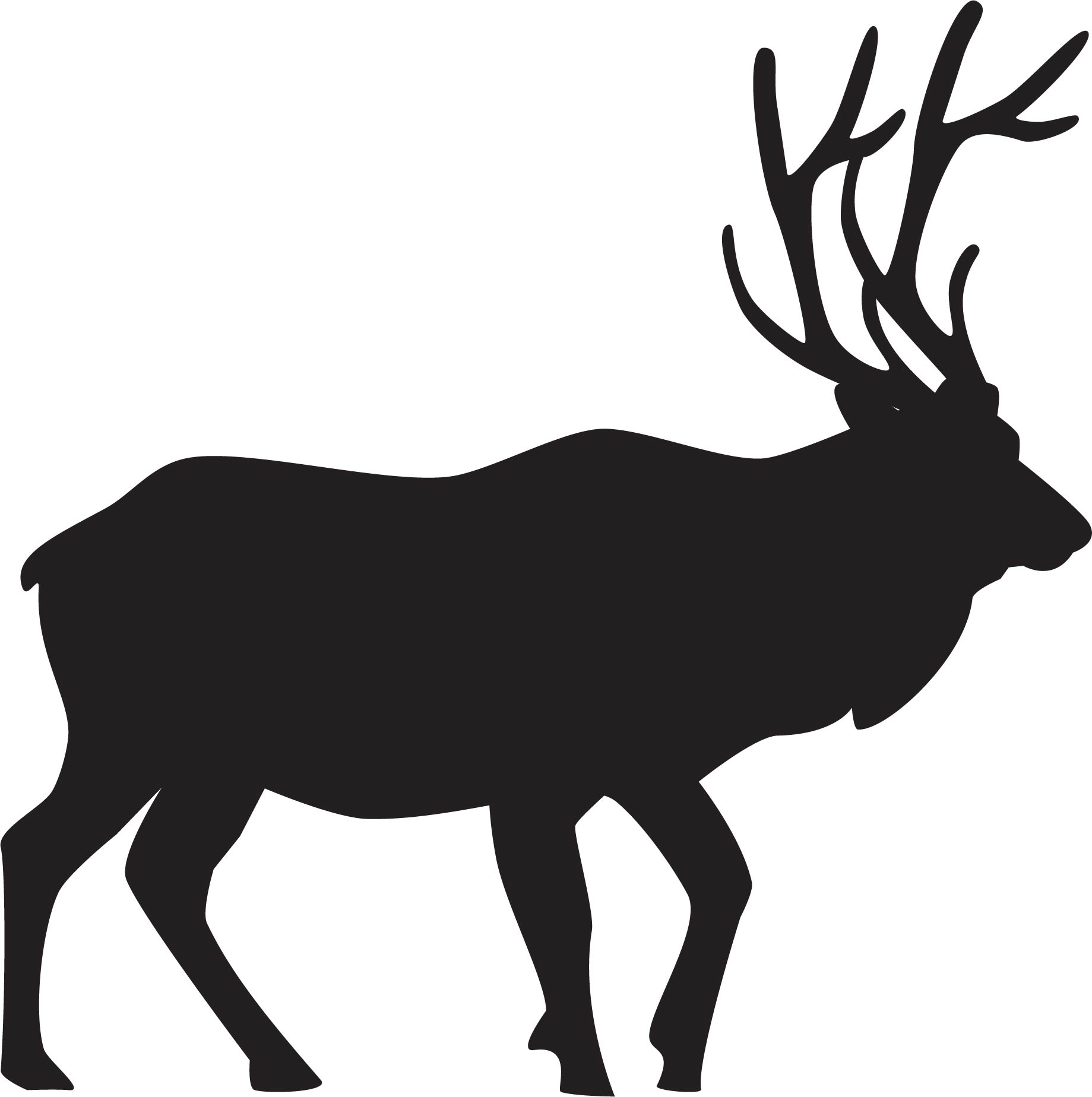 Elk Silhouette Free Vector Art - (95 Free Downloads)
