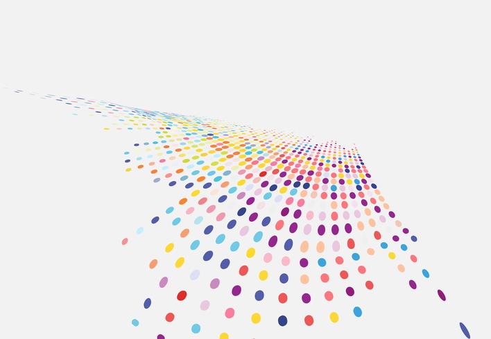 Abstract Colorful Halftone Texture Wave Dots Pattern