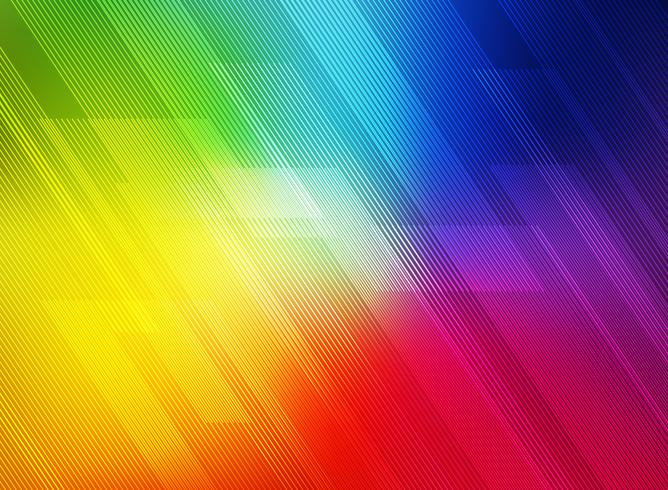 Abstract Diagonal Geometric Lines Pattern Technology On Rainbow