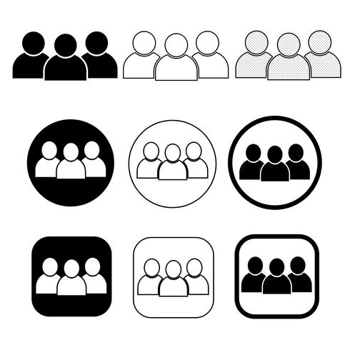 Set sign of People icon vector