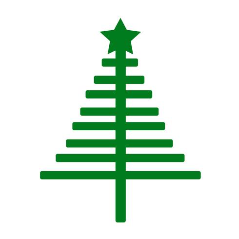 Icono de arbol de navidad vector