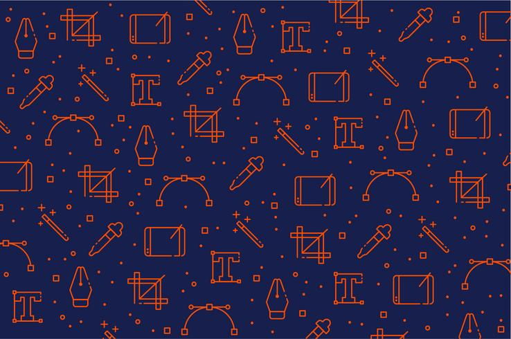 Graphic designer tools icon pattern background vector