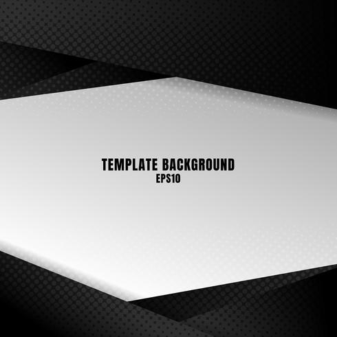 Template black and white geometric background with halftone texture. You can use for design print, brochure, poster, banner, website, Presentation. vector