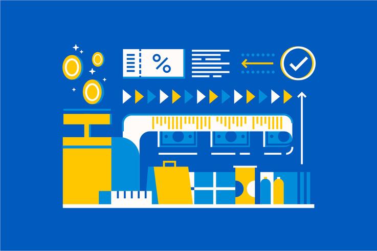 Shopping retail pattern element illustration vector