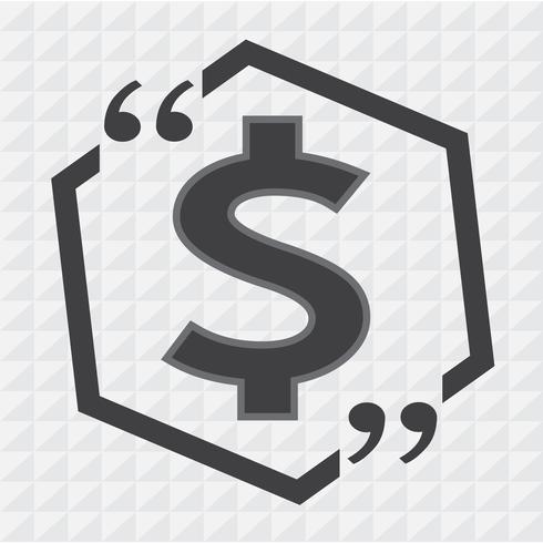 Icono de signo de dólar de dinero vector