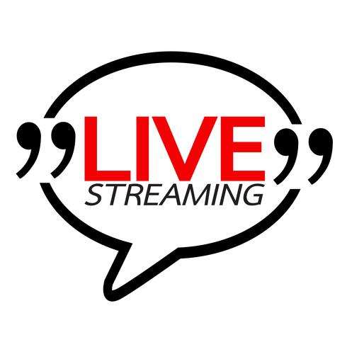 Live Streaming online sign vector design