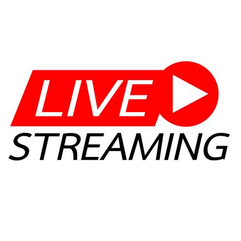 Live Streaming online sign vector design