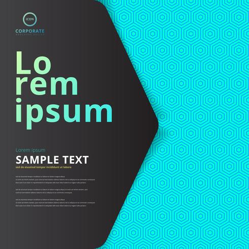 Template layout cover design presentation, brochure, poster, banner, leaflet, annual report on blue hexagon pattern background. vector
