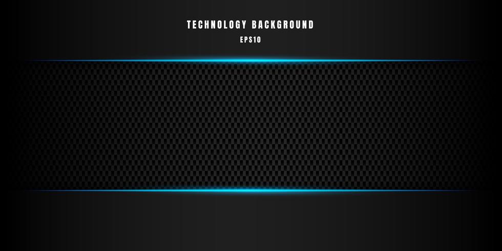 Template abstract technology style metallic blue shiny color black frame layout modern tech design carbon fiber background and texture. vector