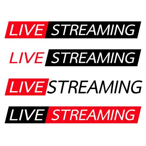 Live Streaming online sign vector design