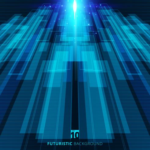 Abstract blue virtual technology concept futuristic digital background vector