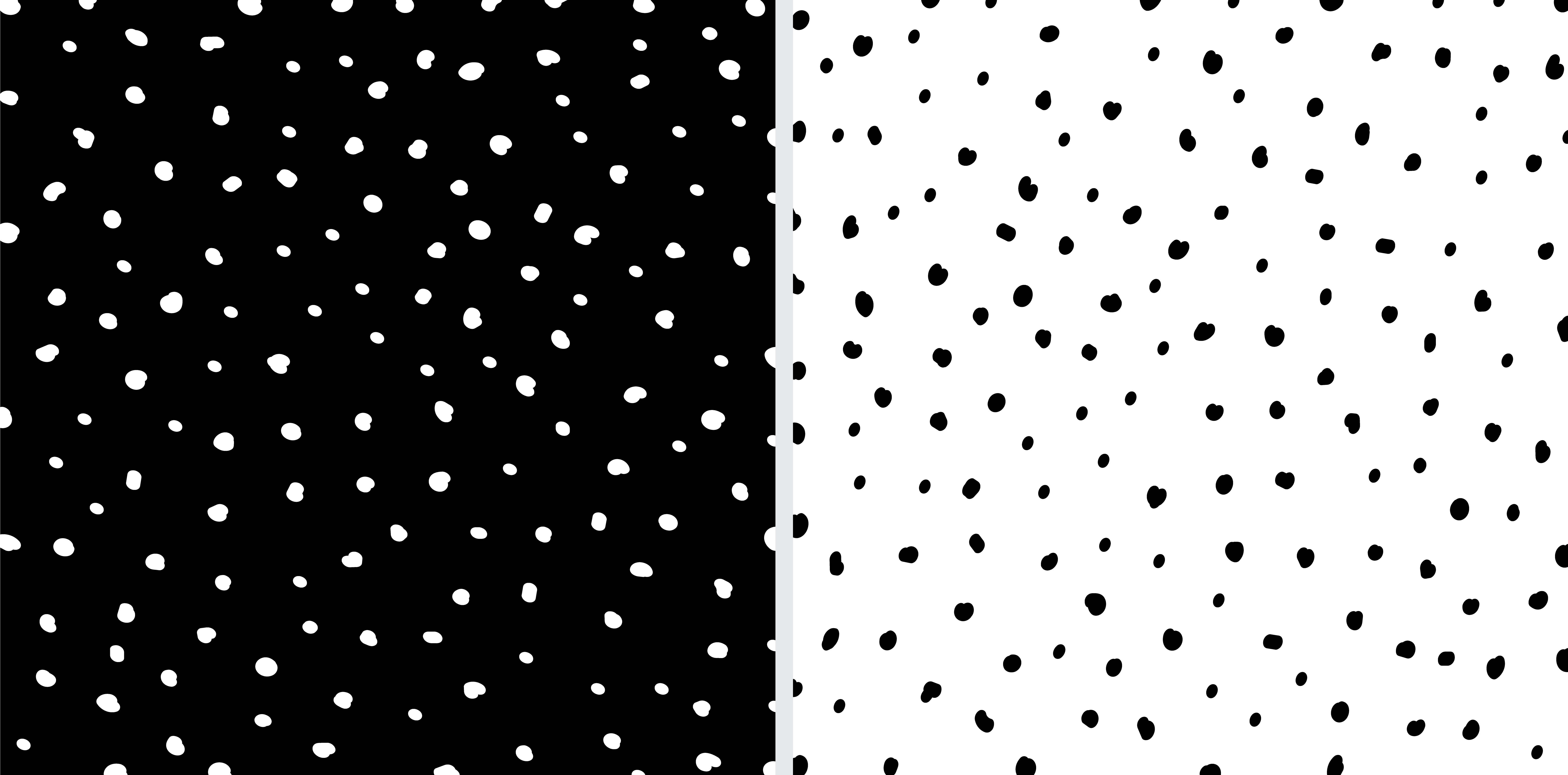 Set of Irregular black and white dots pattern background. Sketchy hand