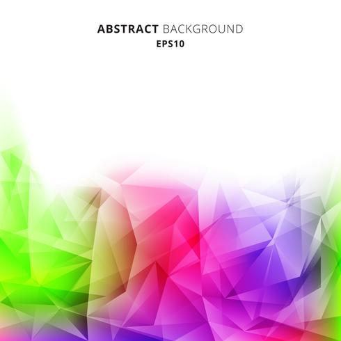 Abstract Geometric Low Poly Colorful Pattern On White Background