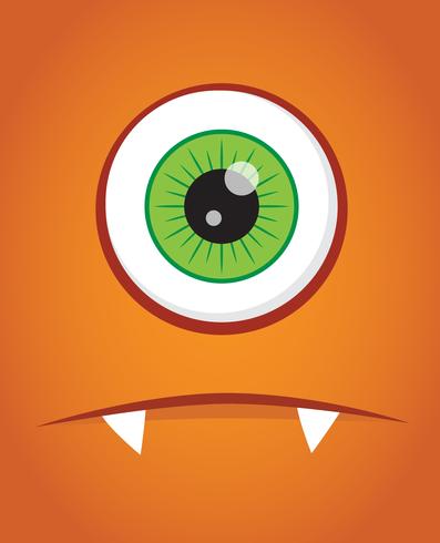 Face monster background vector