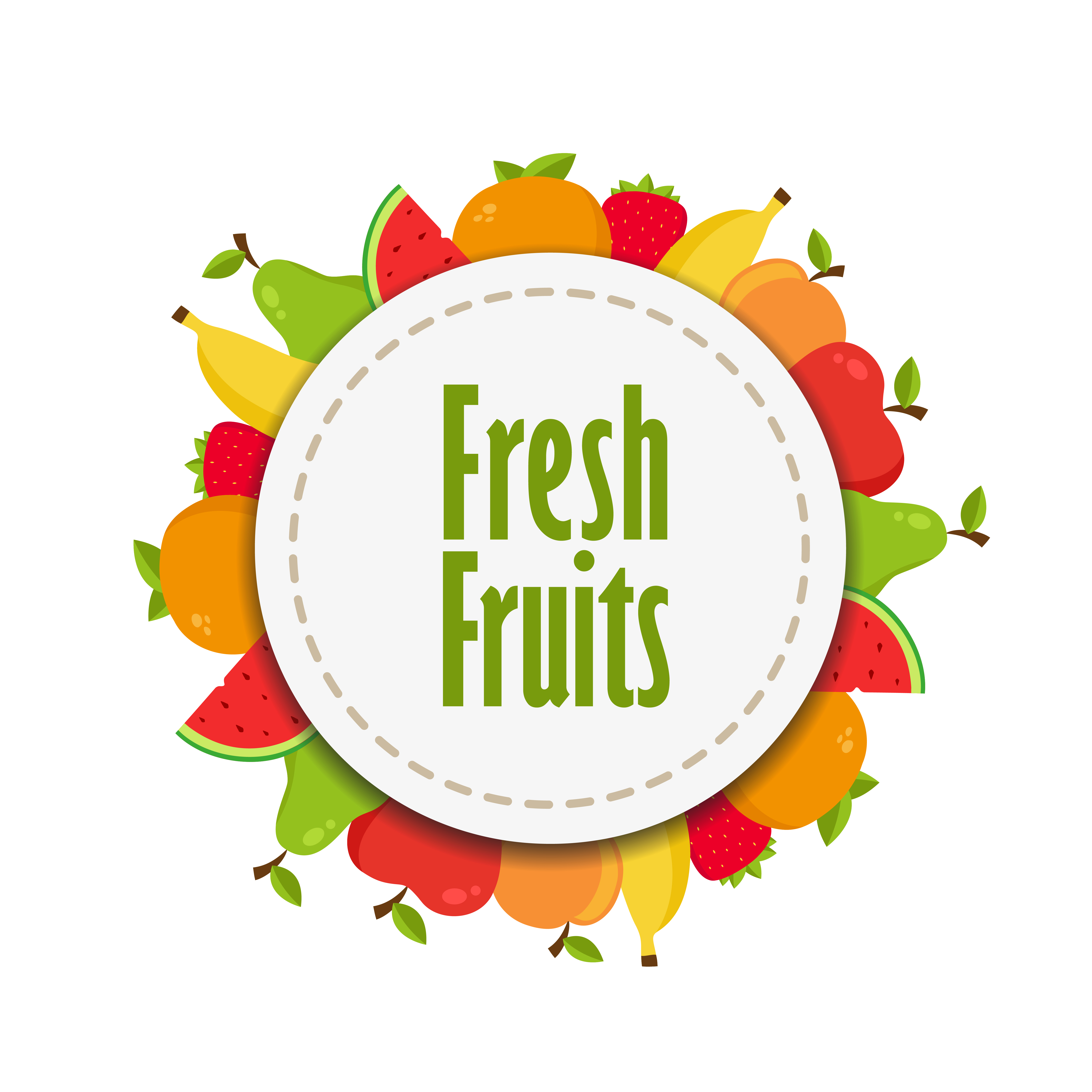 Fresh fruit sticker 565980 Vector Art at Vecteezy
