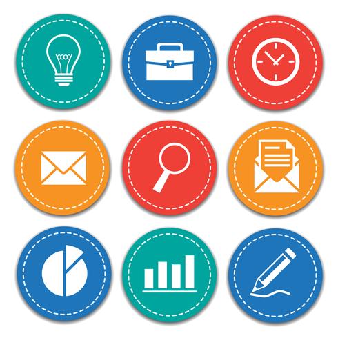 Business and Office icons set vector