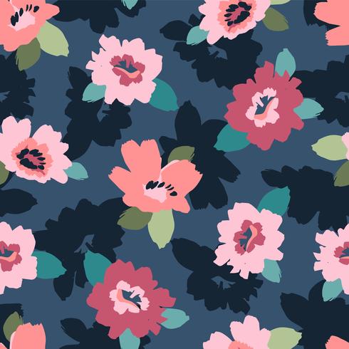 Floral abstract seamless pattern. Vector design for different surfases.