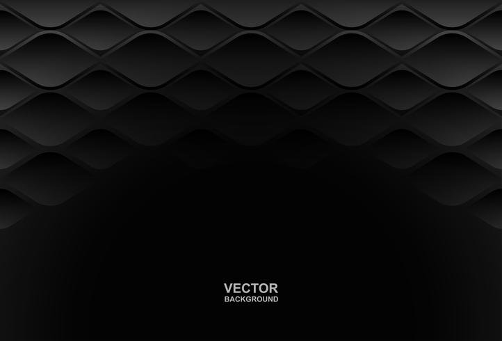 Abstract .Geometric shape embossed black background ,light and shadow. Vector. vector