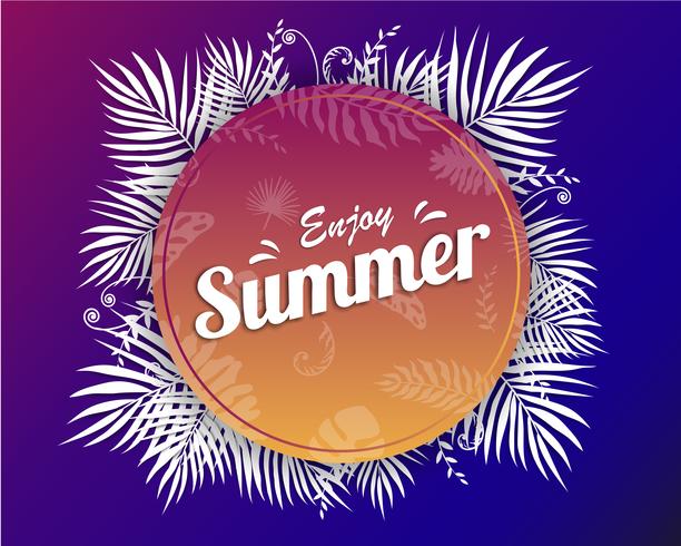 Beautiful Summer banner and poster card vector