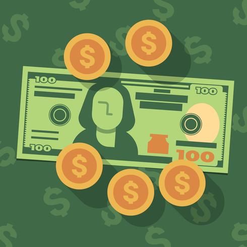 One Hundred Dollars Vector Illustration