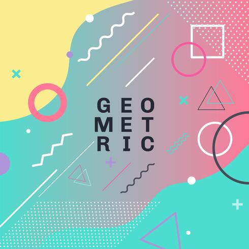 Abstract Colorful Geometric Shapes And Forms Trendy Fashion