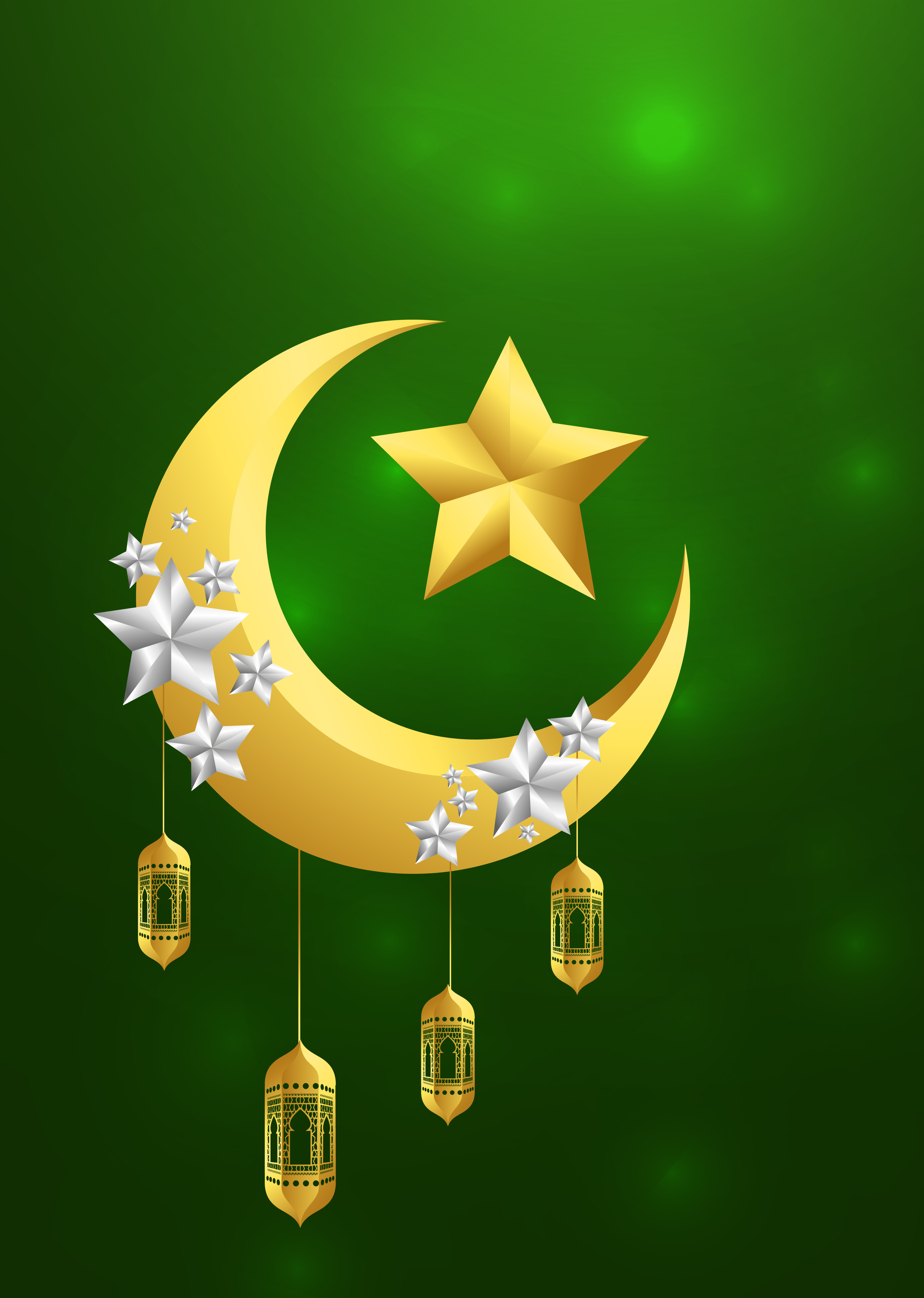 Vector illustration of Eid Mubarak Islamic holiday greeting card design  566382 Vector Art at Vecteezy