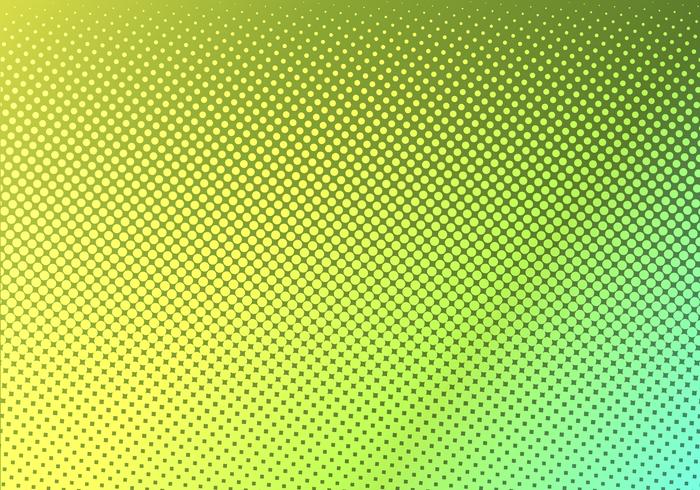 Verde brillante con medias tintas de puntos amarillos. gradiente punteado descolorido. Textura vibrante abstracta del color. Plantilla de diseño de arte pop moderno. vector