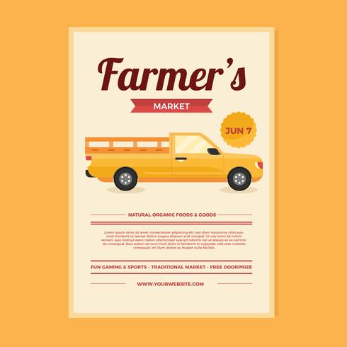 Farmers Market Flyer Design vector