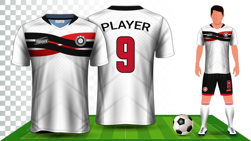 Soccer Jersey and Football Kit Presentation Mockup Template. vector