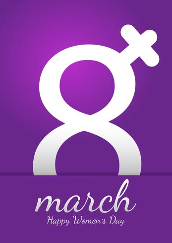 8 March International Women's Day design vector