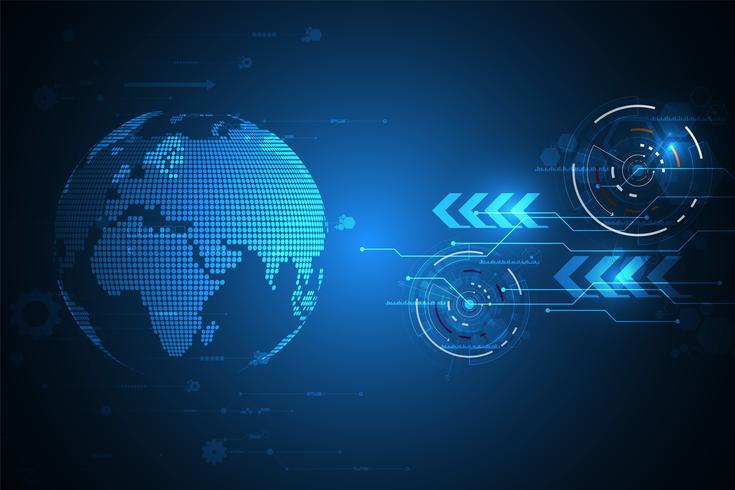 Vector technology innovation of the future world.