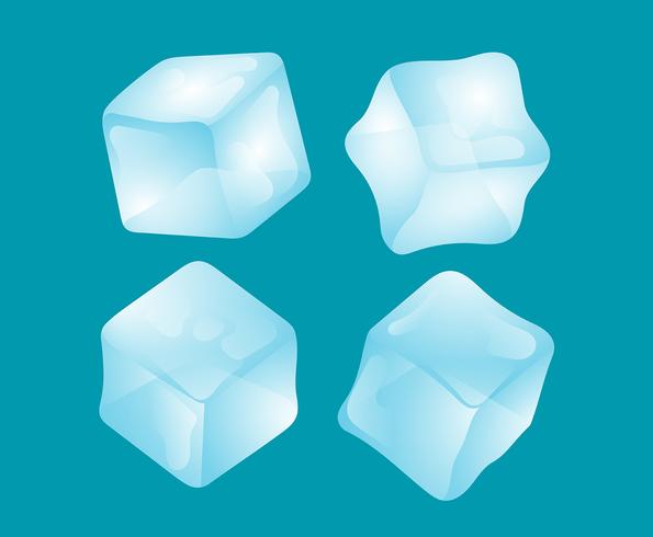 Cubo de hielo Clipart vector