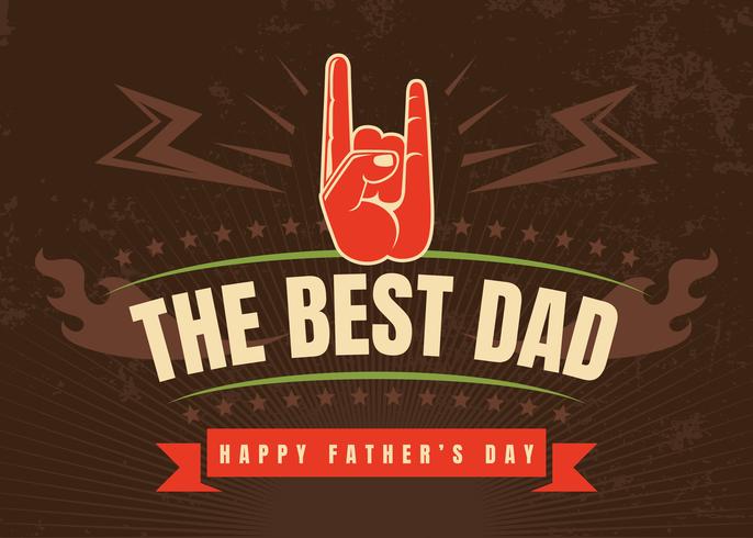 Father's day greeting card vector