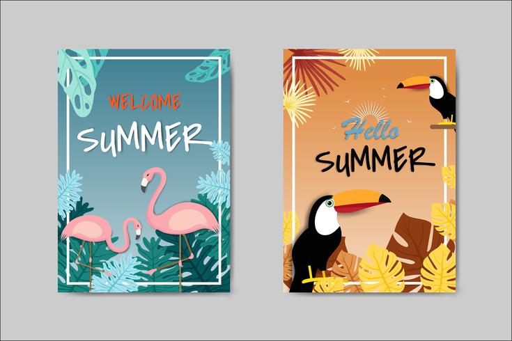 Beautiful Summer Card lettering card vector