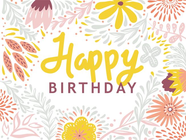 Happy Birthday Typography 566621 Vector Art at Vecteezy