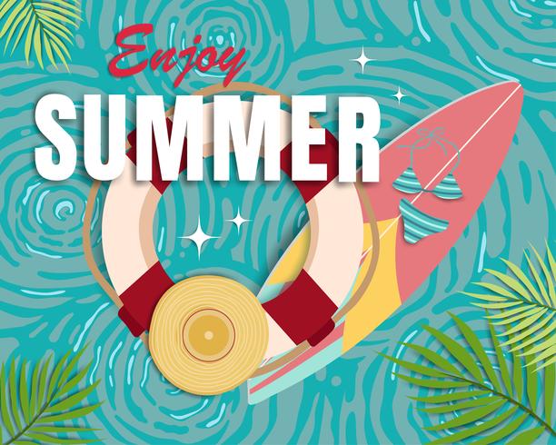 Beautiful Summer banner and poster card vector