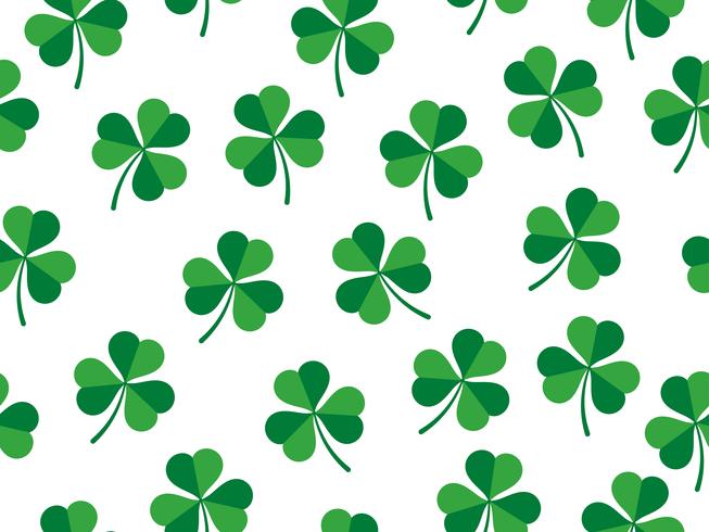 St. Patrick's Day vector seamless pattern, background from green